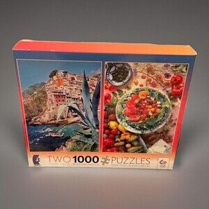 Puzzles - Two - 1000 piece - Mediterranean theme Amalfi Coast Tomatoes